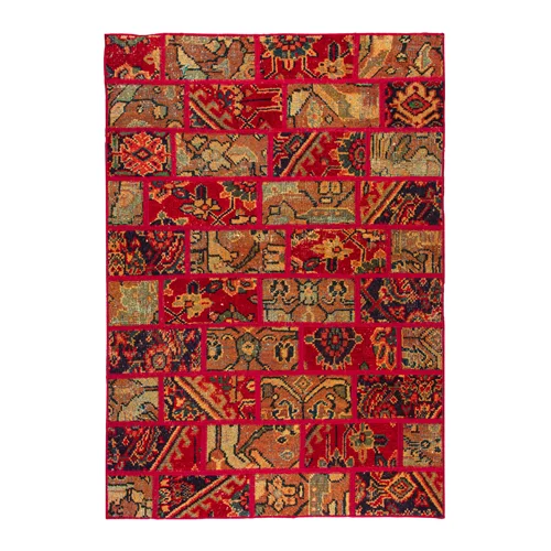 فرش دستبافت مدرن دلنشان، پچورک(چهل تکه)، سری ژرفا، ابعاد:103×148