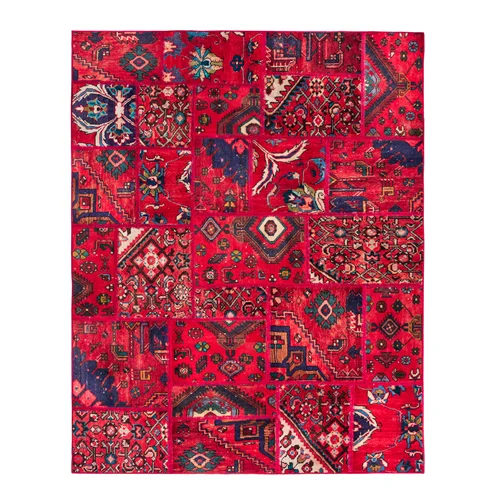 فرش دستبافت دلنشان،پچورک (چهل تکه)، ابعاد: 147×204