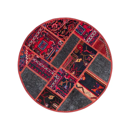 فرش دستبافت مدرن دلنشان، پچورک(چهل تکه)، ابعاد: 100×100