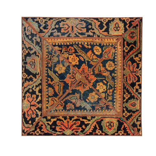 فرش دستبافت مدرن دلنشان،، پچورک (چهل تکه)، سری ژرفا، ابعاد: 115×117