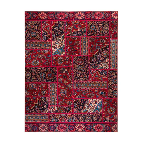 فرش دستبافت مدرن دلنشان،پچورک(چهل تکه)،سری ژرفا، ابعاد: 150×198