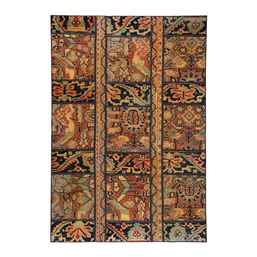 فرش دستبافت مدرن دلنشان، پچورک(چهل تکه)، سری ژرفا، ابعاد:131×192