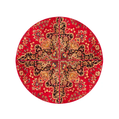 فرش دستبافت دلنشان، پچورک (چهل تکه)، ابعاد: 190×190